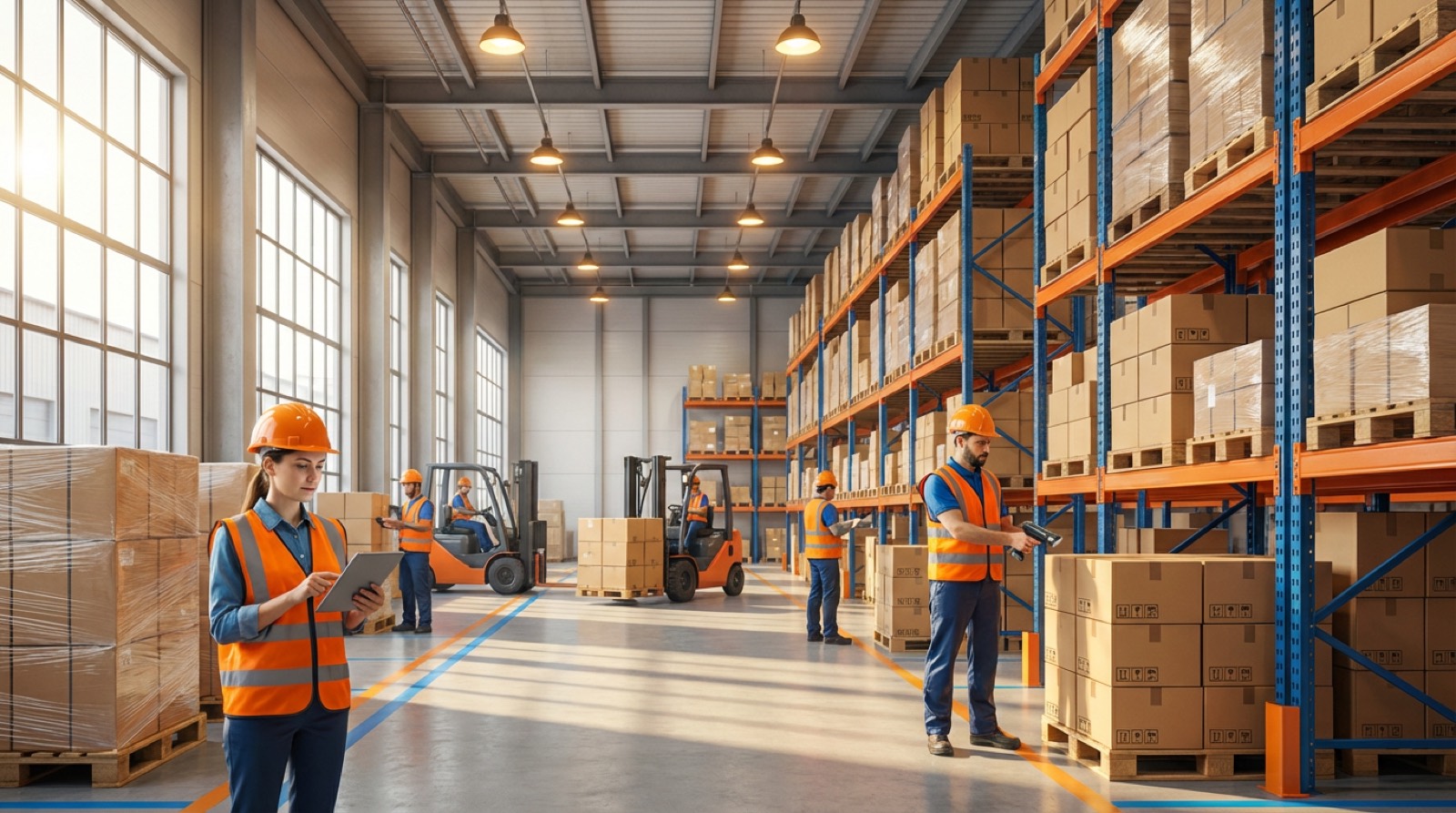 Modern logistics warehouse